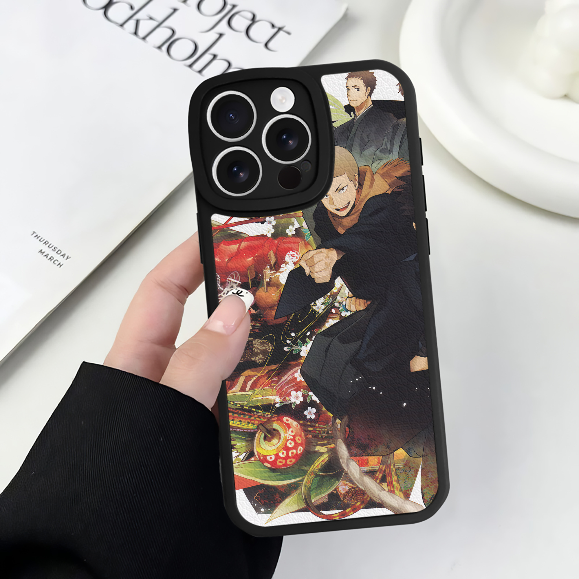 （画像用） ハイキュー!! Haikyu!! 【iPhone 16シリーズ対応】シリコンスマホケース（レザー調） 材質：シリコン